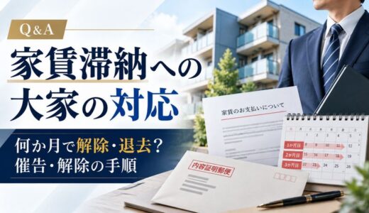 家賃滞納への大家の対応Q&A｜何か月で退去？催告・解除の手順と鍵交換の注意点