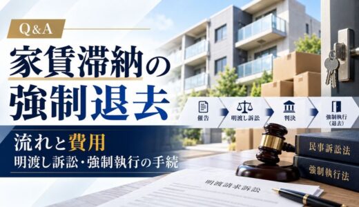 家賃滞納の強制退去の流れと費用｜明渡し訴訟・強制執行の期間と手続Q&A