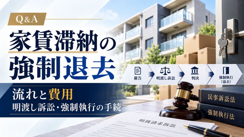 家賃滞納の強制退去・建物明渡し(福岡の弁護士)